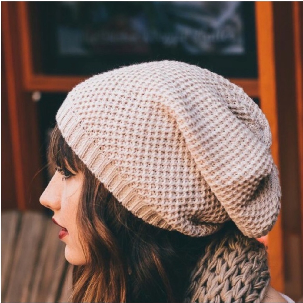 ✨Waffle Knit Slouchy Beanie Hat✨